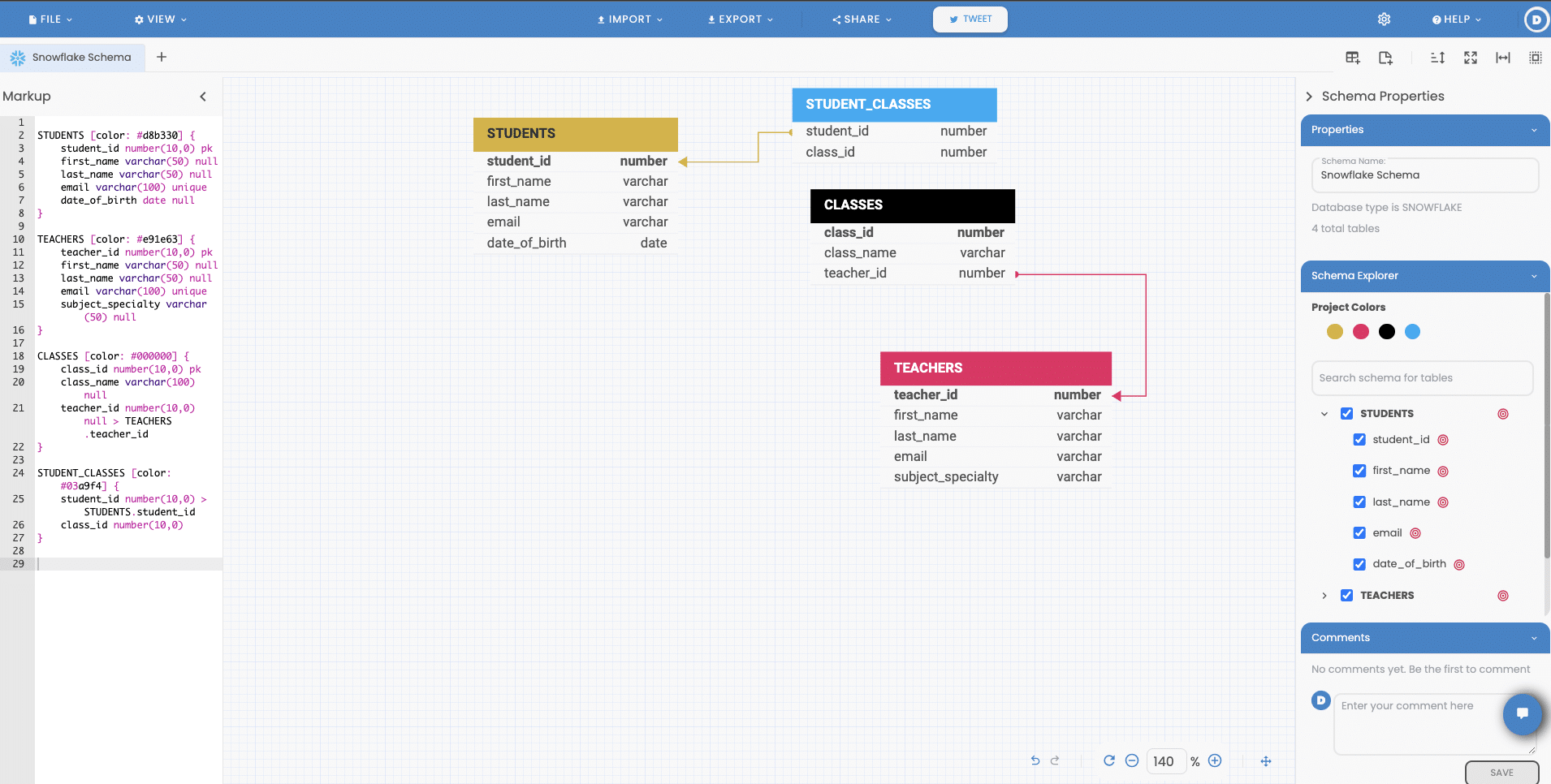 Snowflake Schema Management